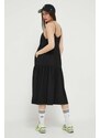Šaty Abercrombie & Fitch černá barva, midi, oversize