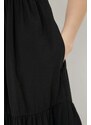 Šaty Abercrombie & Fitch černá barva, midi, oversize