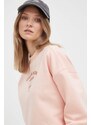 Mikina Calvin Klein Jeans dámská, růžová barva, s potiskem