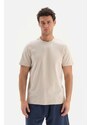 Dagi béžové bavlněné tričko s krátkým rukávem Supima Crew Neck