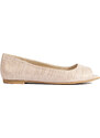 GOODIN Women's ballerinas with open nose beige and gold Shelvt