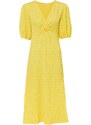 bonprix Úpletové šaty z materiálu seersucker Žlutá