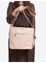 Women's quilted handbag beige Shelvt