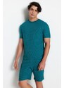 Trendyol Oil Regular Fit Textured Knitted Pajamas Set