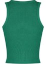 Trendyol Navy Blue-Green 2-Pack Fitted Crop Barbell Neck Ribbed Knitted Undershirt