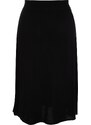 Trendyol Curve Black Viscose Woven Skirt with Slit Detail.