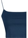 Trendyol Navy Blue-Red 2-Pack Cotton Spaghetti Straps Crop, Stretchy Knit Undershirt