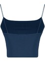 Trendyol Navy Blue-Red 2-Pack Cotton Spaghetti Straps Crop, Stretchy Knit Undershirt