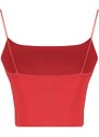 Trendyol Navy Blue-Red 2-Pack Cotton Spaghetti Straps Crop, Stretchy Knit Undershirt