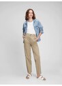 GAP Kalhoty girlfriend khaki high rise Béžová