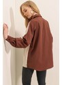 Bigdart 20116 Color Block Shirt - Brown