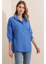 Bigdart 3900 Oversize Long Basic Shirt - B.blue