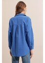 Bigdart 3900 Oversize Long Basic Shirt - B.blue