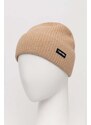 Čepice z vlněné směsi Calvin Klein béžová barva, z tenké pleteniny