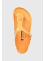 Žabky Birkenstock Gizeh dámské, oranžová barva, na plochém podpatku, 1025599