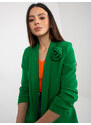 Fashionhunters Zelená elegantní bunda s květinou OCH BELLA