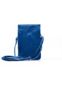 Blaire Kožená mini kabelka Jessi na telefon modrá