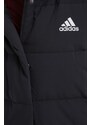 Péřová bunda adidas dámská, černá barva, zimní