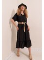 Bigdart 2292 Dress With A Belt - Black