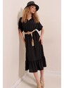 Bigdart 2292 Dress With A Belt - Black