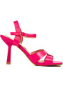 PK Originální růžové sandály dámské na širokém podpatku
