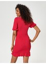 Sinsay - Mini šaty s nabíráním - červená