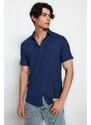 Trendyol Navy Blue Regular Fit Short Sleeve Shirt