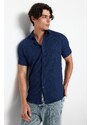 Trendyol Navy Blue Regular Fit Short Sleeve Shirt