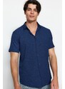 Trendyol Navy Blue Regular Fit Short Sleeve Shirt