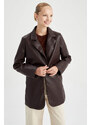 DEFACTO Water Repellent Faux Leather Jacket