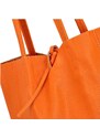Delami Vera Pelle Jednoduchá kožená kabelka přes rameno Rita, oranžová