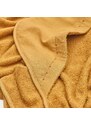 Žlutá bavlněná dětská osuška s kapucí Kave Home Deya 80 x 80 cm