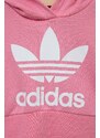 Dětská mikina adidas Originals růžová barva, s kapucí, s potiskem