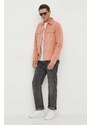 Džínová košile Pepe Jeans Bailey Earth pánská, oranžová barva, regular, s klasickým límcem