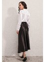 Bigdart 15806 Satin Skirt - Black