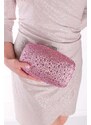 Paris Style Růžová společenská clutch kabelka Danae