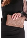 Paris Style Růžovozlatá společenská clutch kabelka Shelly