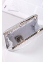 Paris Style Stříbrná společenská clutch kabelka Ariadne