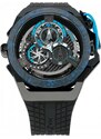 Černé pánské hodinky Mazzucato Watches s gumovým páskem RIM Monza Black / Blue - 48MM Automatic