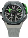 Černé pánské hodinky Mazzucato Watches s gumovým páskem RIM Monza Black / Green - 48MM Automatic