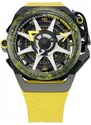 Černé pánské hodinky Mazzucato Watches s gumovým páskem RIM Monza Black / Yellow - 48MM Automatic