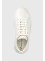 Kožené sneakers boty Calvin Klein BUBBLE CUPSOLE LACE bílá barva, HW0HW01778