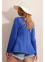 Trend Alaçatı Stili Women's Saddle Lined Plier Slim Fit Jacket