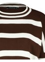 Trendyol hnědý pruhovaný pletený svetr