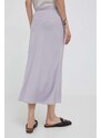 Sukně Calvin Klein fialová barva, midi, áčková