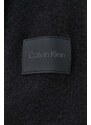 Svetr z vlněné směsi Calvin Klein pánský, černá barva