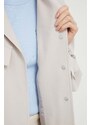 Bunda Calvin Klein dámská, šedá barva, přechodná