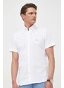 Košile Tommy Hilfiger bílá barva, slim, s límečkem button-down
