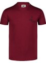 Nordblanc Vínové pánské tričko z organické bavlny AVENUE