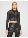 Koton Chiffon Crop Shirt